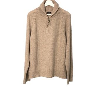 J. Crew Wool /Blend 1/4 Zip High Neckline Collar Long Sleeves Casual Swe…